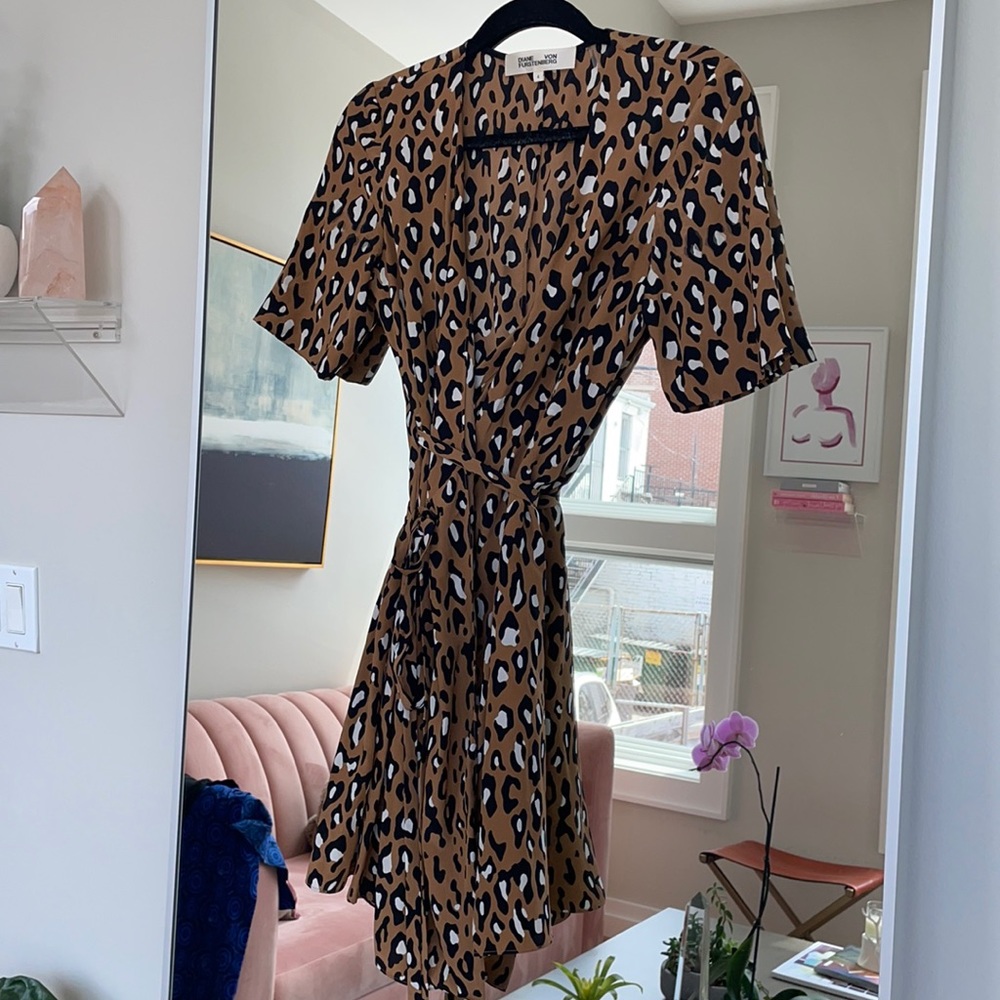DVF Leopard wrap dress